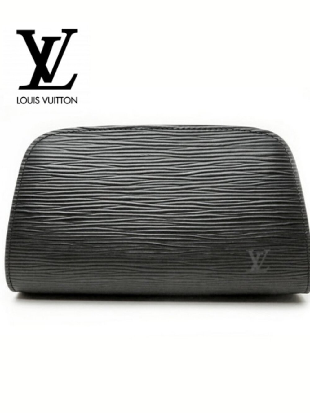 Authentic Louis Vuitton Vintage Black Epi Leather Dauphine PM Cosmetic Pouch 17